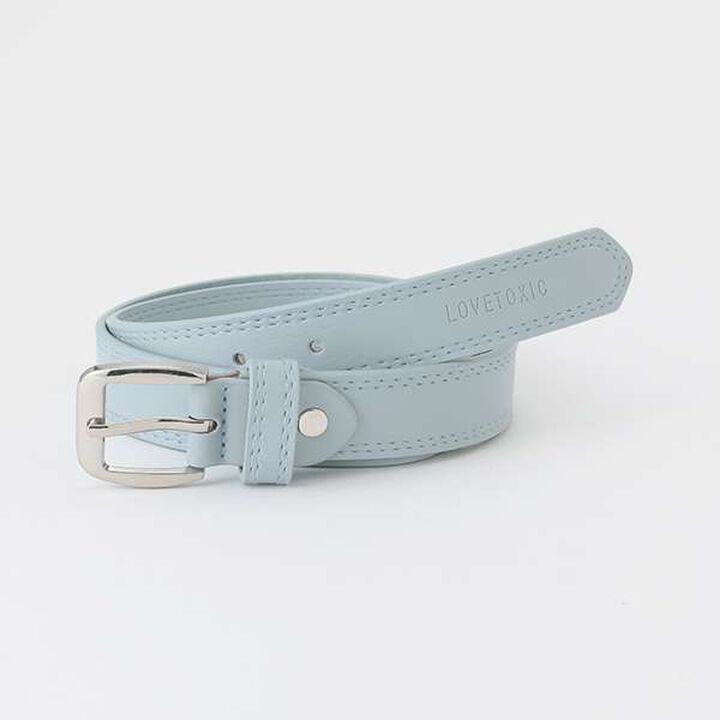Faux Leather Wide Belt,White, medium image number 5