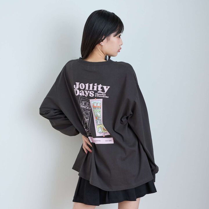 [100% Cotton] Animal Motif Long-Sleeve T-Shirt,Off white, medium image number 11