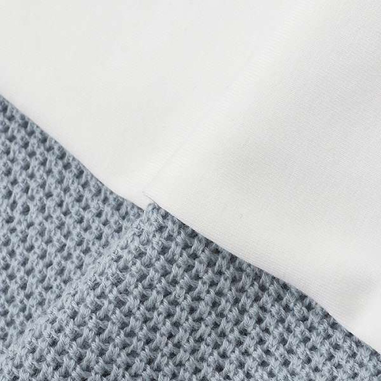 Mesh Short-Sleeve Polo Knitwear,Blue, large image number 6