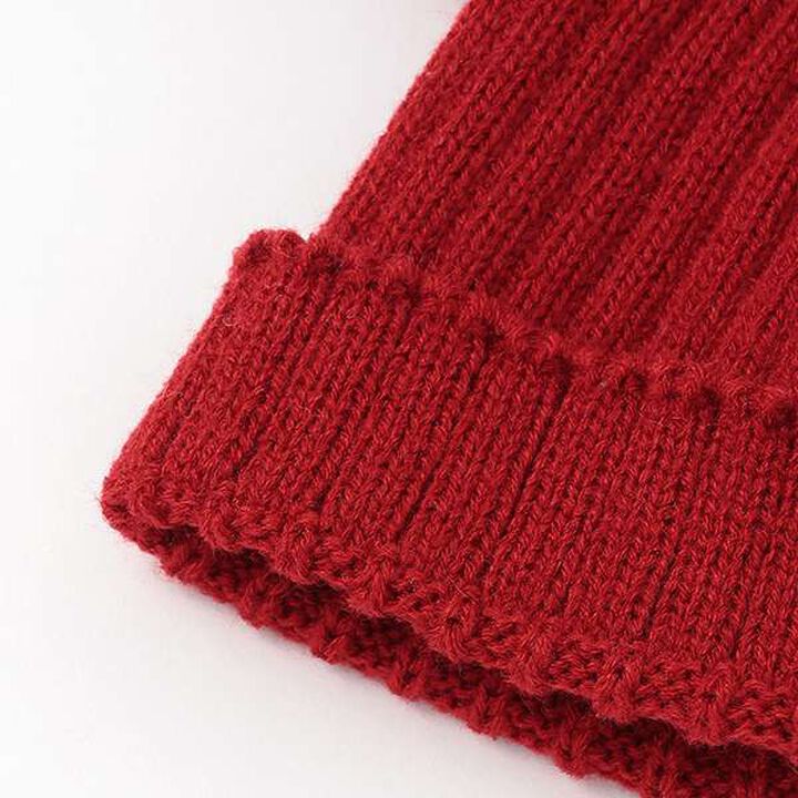 Side Pom Pom Knit Hat,Pink, medium image number 3