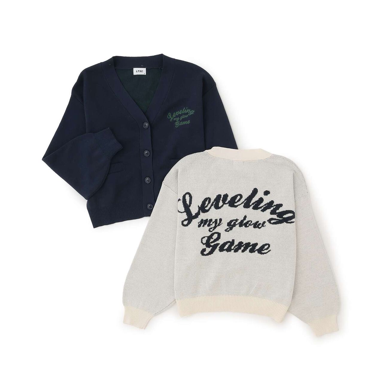 [Washable/Anti-Static] Imakore Sweat-Like Knit Cardigan,Ivory, large image number 5