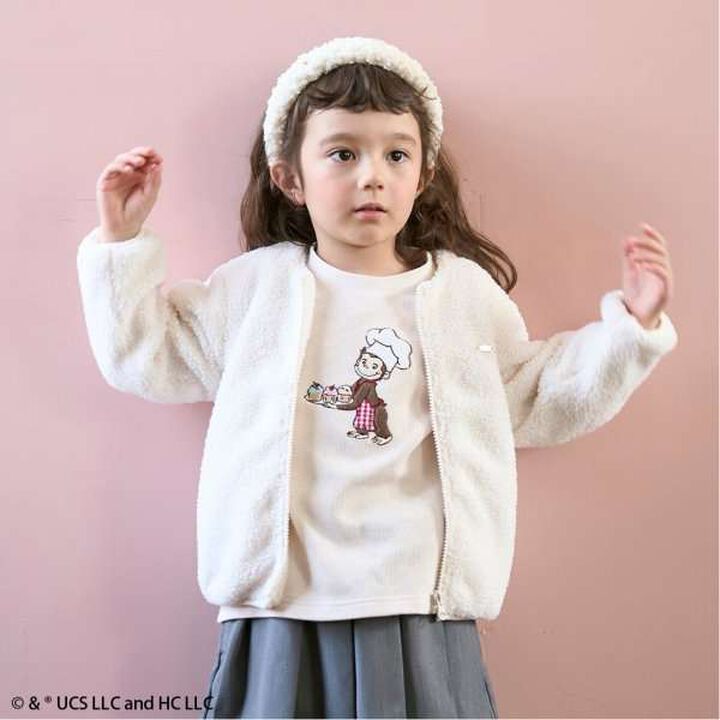 [Link] Fleece Zip-Up Jacket,Charcoal gray, medium image number 13