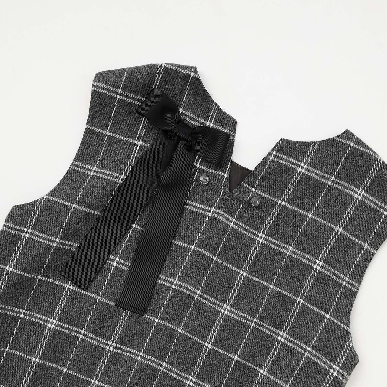 Parent-Child Matching Ribbon Jumper Skirt,Gray, large image number 14