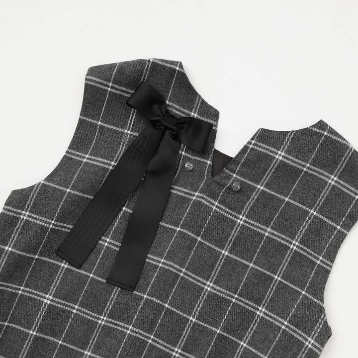 Parent-Child Matching Ribbon Jumper Skirt,Gray, medium image number 14