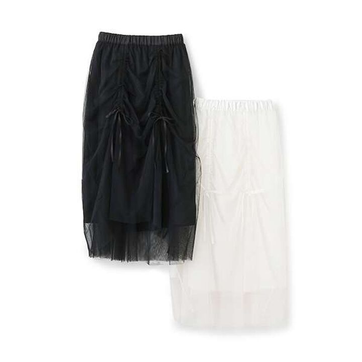 [LTXC] Gathered Tulle Skirt,White, medium image number 12