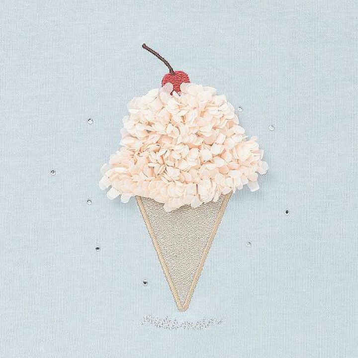 [Anti-stain/Link] Sparkling Motif T-Shirt,Off white, medium image number 6