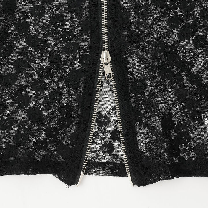 Lace Hoodie + Tank Top Set,Black, medium image number 4