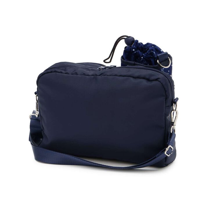 Glow-in-the-Dark Print Shoulder Bag with Bottle Holder,Lavender, medium image number 9