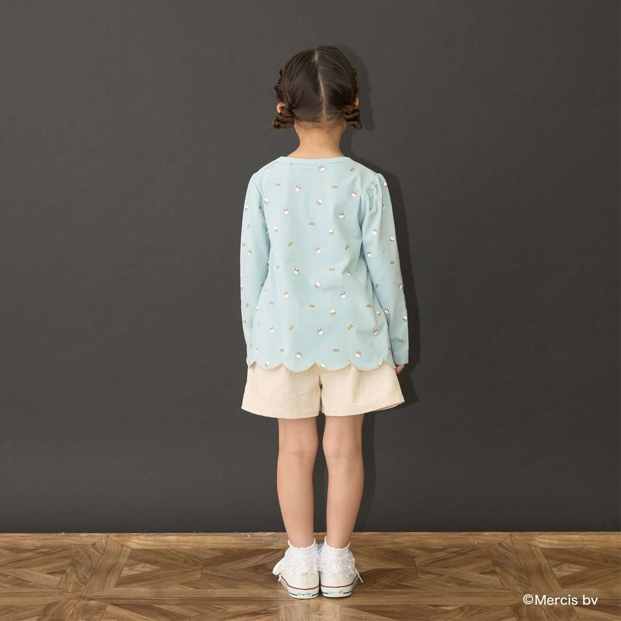 [Miffy] All-Over Pattern Scalloped Hem A-Line T-Shirt,Lavender, large image number 19