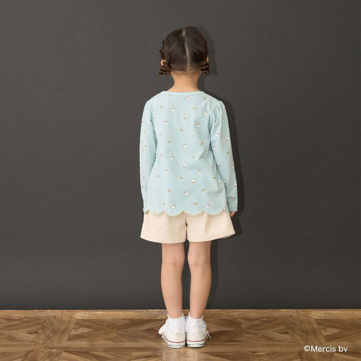 [Miffy] All-Over Pattern Scalloped Hem A-Line T-Shirt,Lavender, medium image number 19