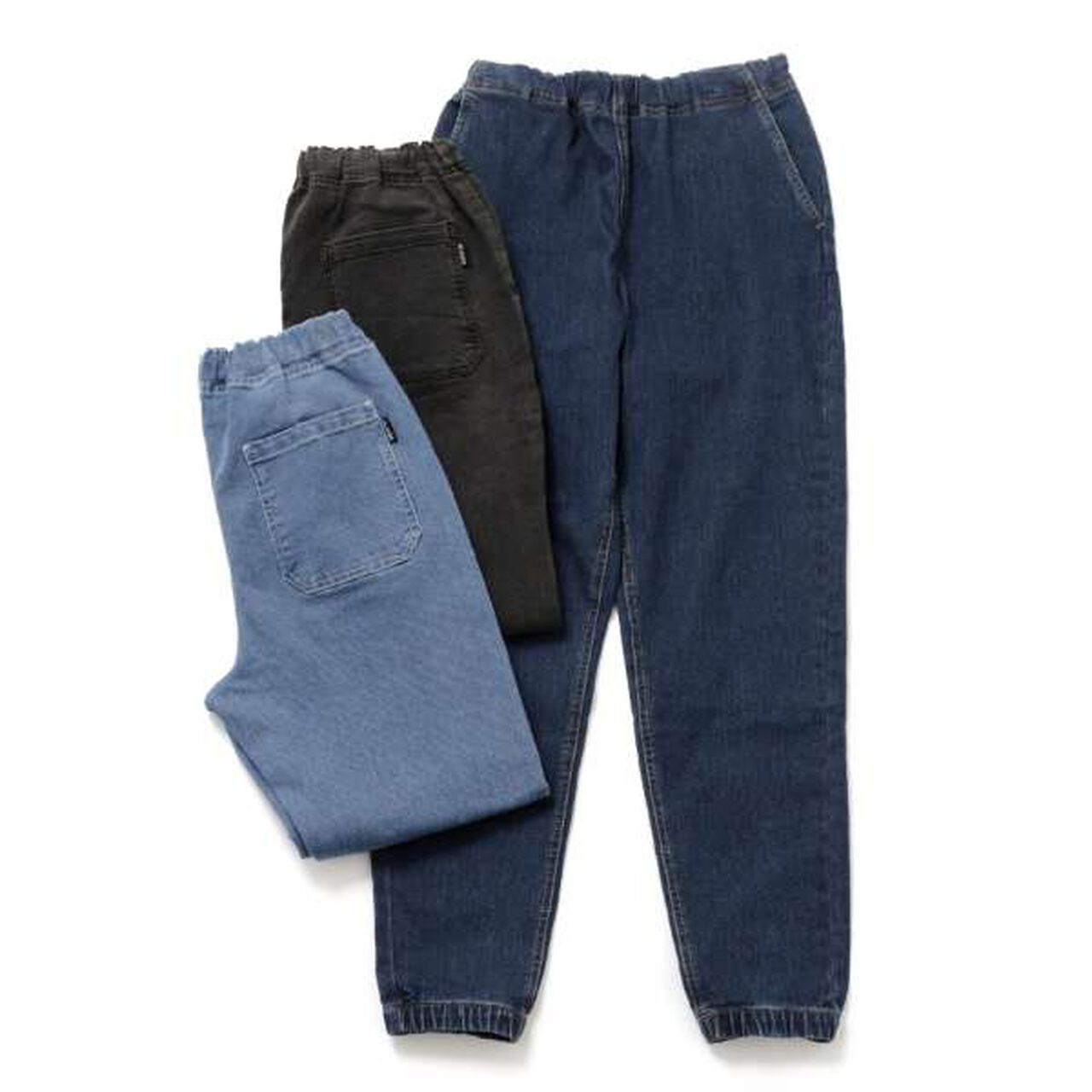 Stretch Denim Jogger Pants,Deep blue, large image number 4