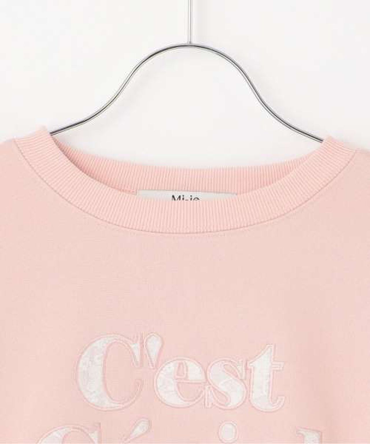 Lace Logo Sweatshirt [Korean Fashion],Navy, large image number 5