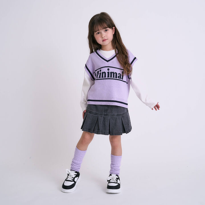 Box Pleat Skirt / Denim,Blue, medium image number 13