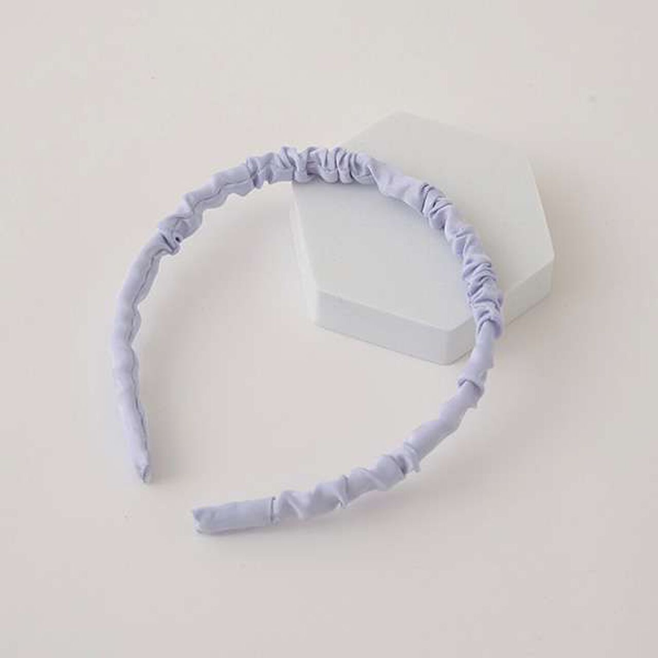 Satin Shirred Headband,Sax blue, large image number 6