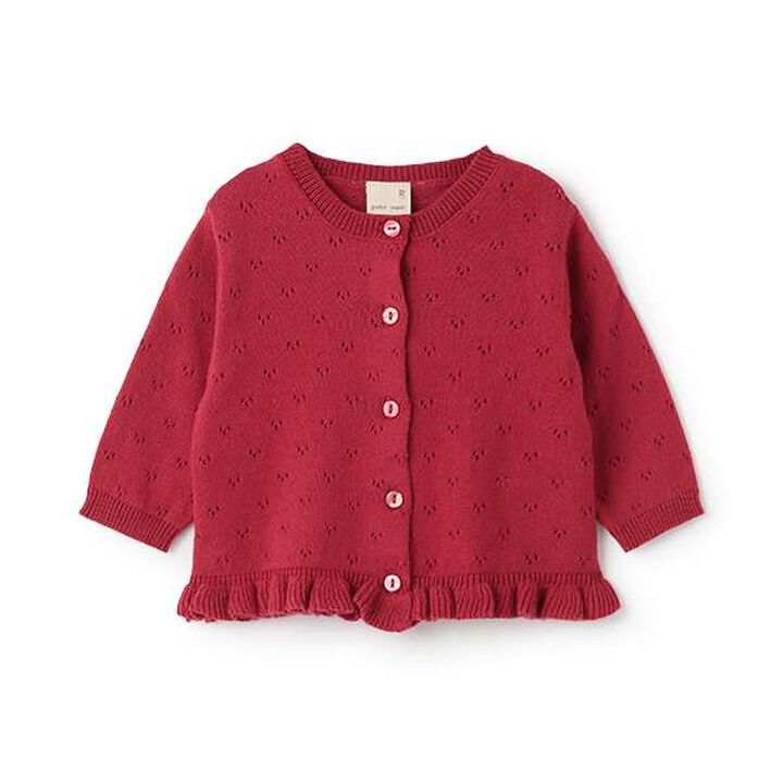 [Link] Needle-Free Cardigan,Red, medium image number 0