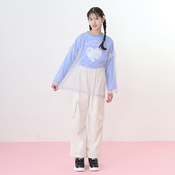 2 WAY Cargo Pants with Heart Button Pocket [Functional Material],Ivory, medium image number 9