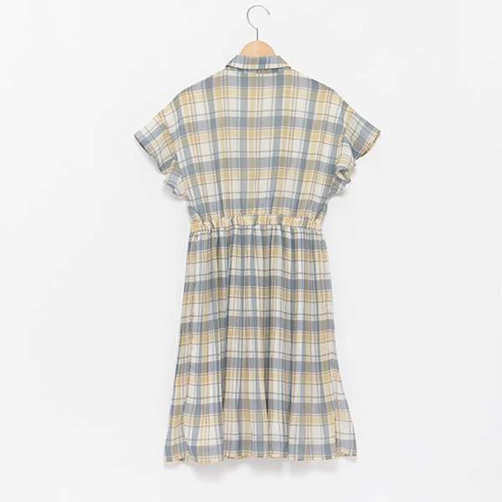 Collared Pleated One-Piece Dress,Black, medium image number 1