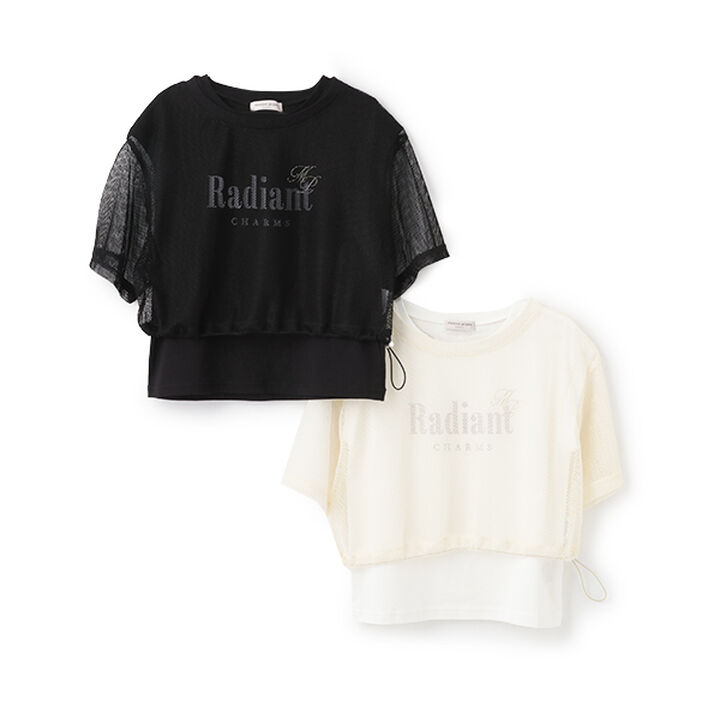 Mesh T-Shirt & T-Shirt Set,Black, medium image number 5