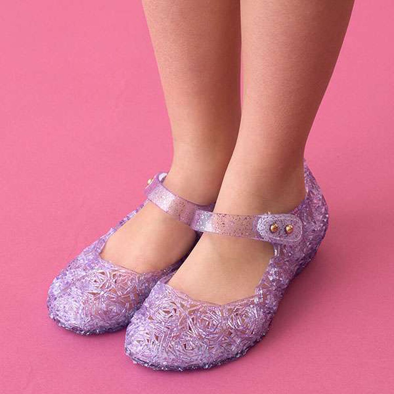 Clear Lame Rainbow One Strap Shoes,Pink, large image number 18