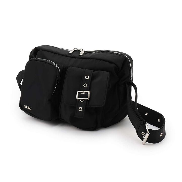 [LTXC] Eyelet Shoulder Bag,Black, medium image number 0
