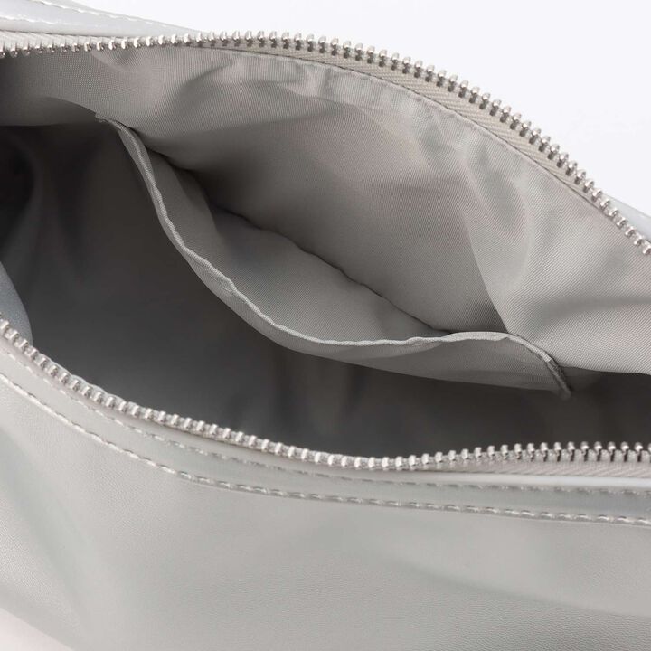 Charm-Embellished Faux Leather Shoulder Bag,Ivory, medium image number 10