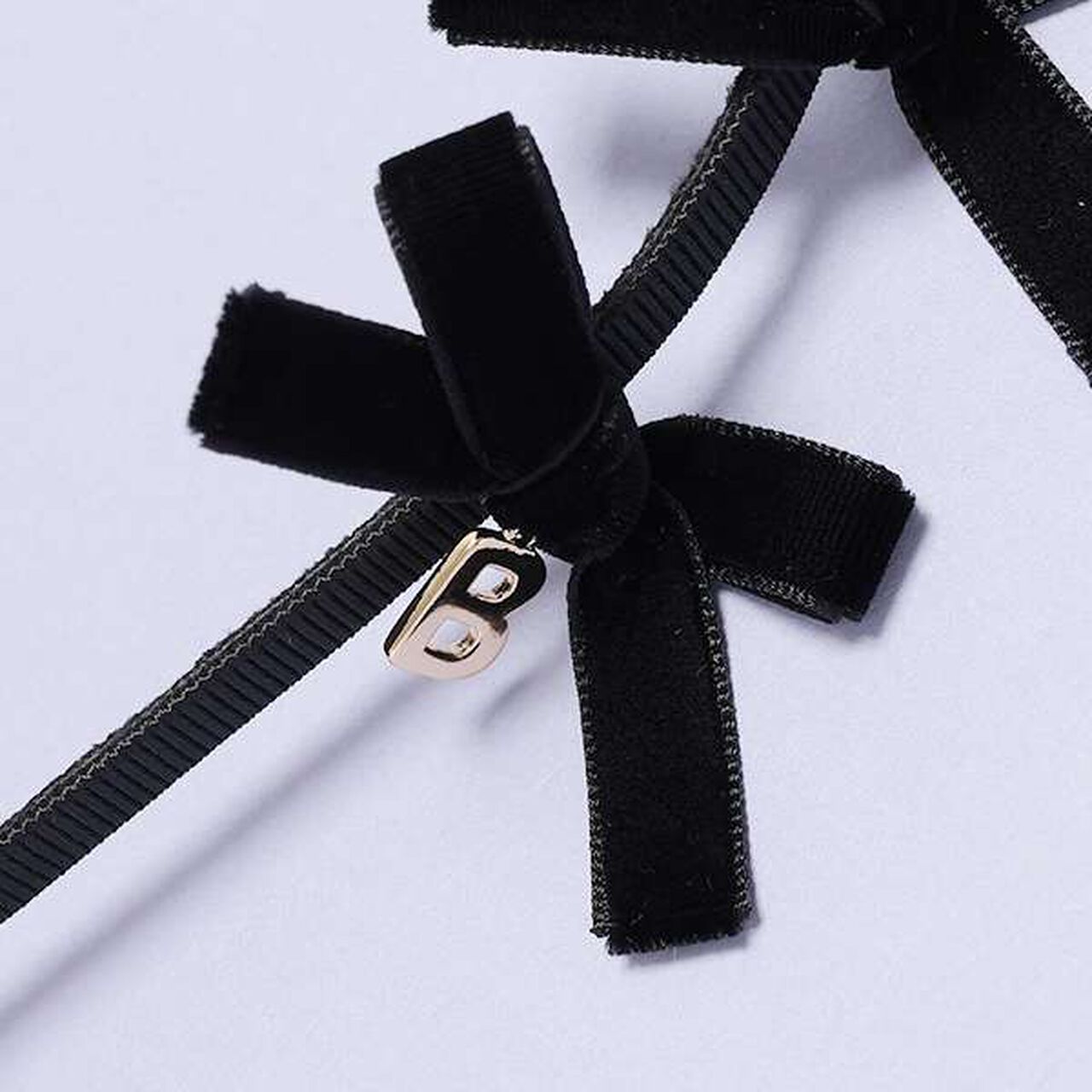 Velvet Ribbon Headband,Off white, large image number 2