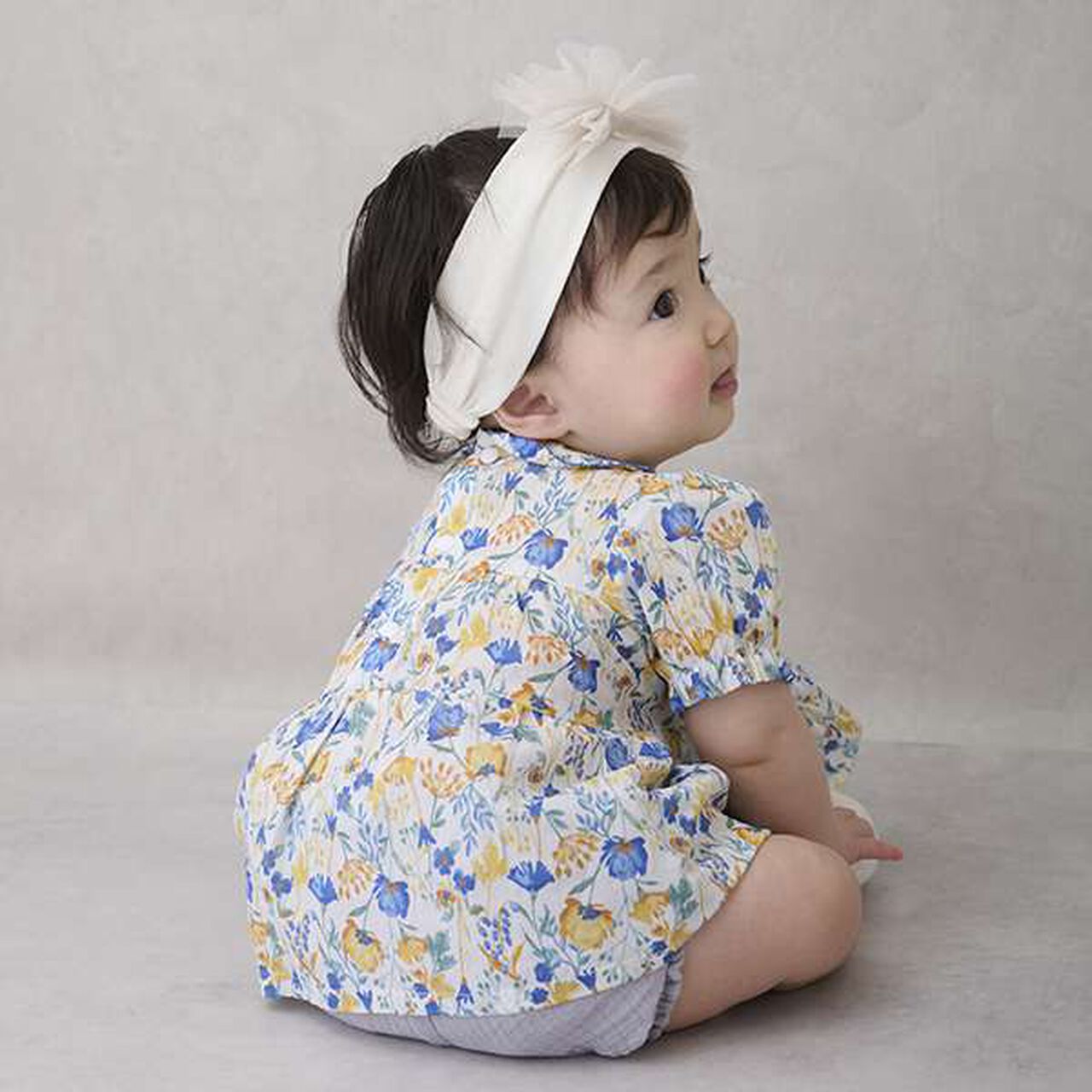 Floral Tunic Pants Set,Blue, large image number 6