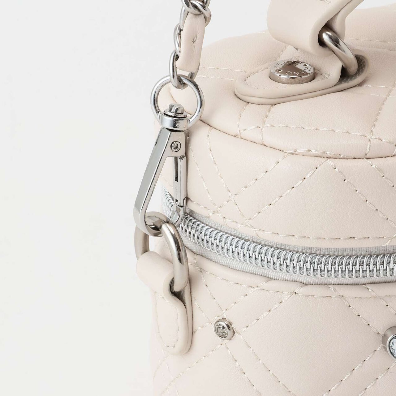 Glitter Ribbon Vanity Shoulder Bag,Ivory, large image number 5