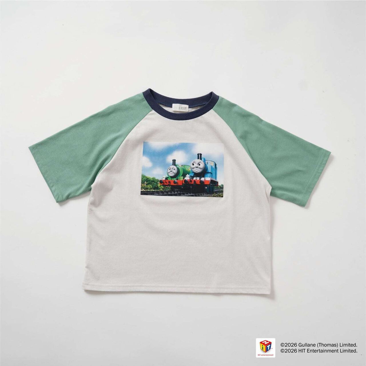 [Thomas the Tank Engine] Raglan Short Sleeve T-Shirt,Red, large image number 1