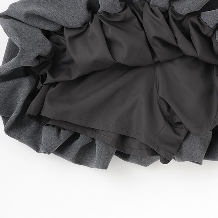 Balloon Tuck Skirt with Shorts,Gray, medium image number 7