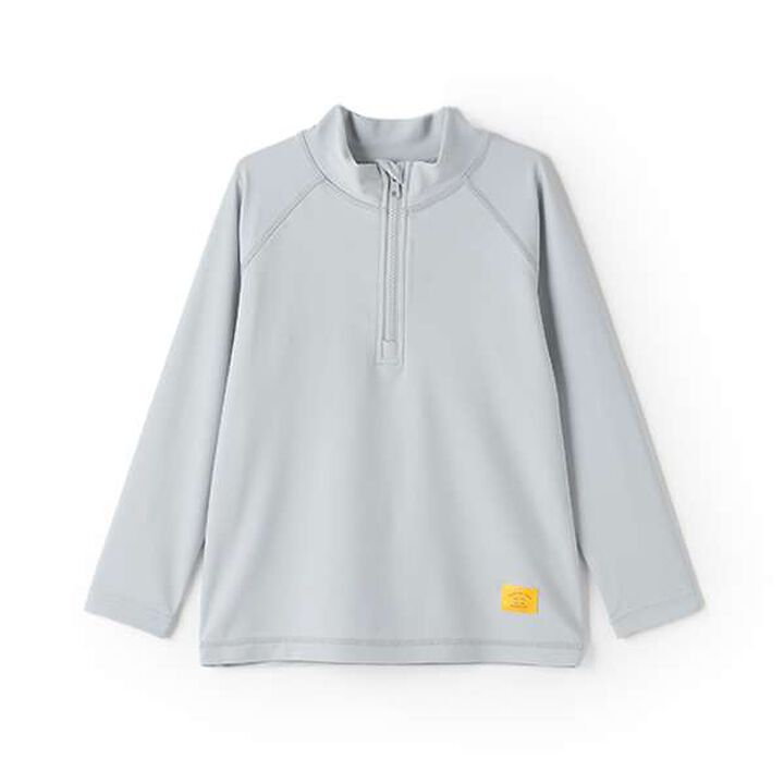 [SWIM] Half-Zip Rash Guard,Light blue, medium image number 24