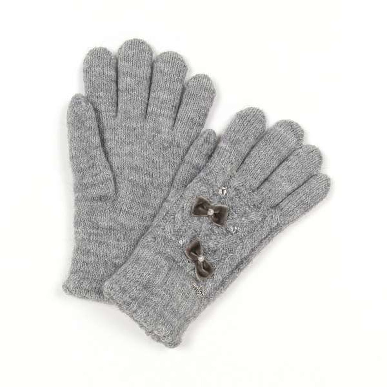 Reversible Fleece Ribbon Gloves,Light pink, large image number 9