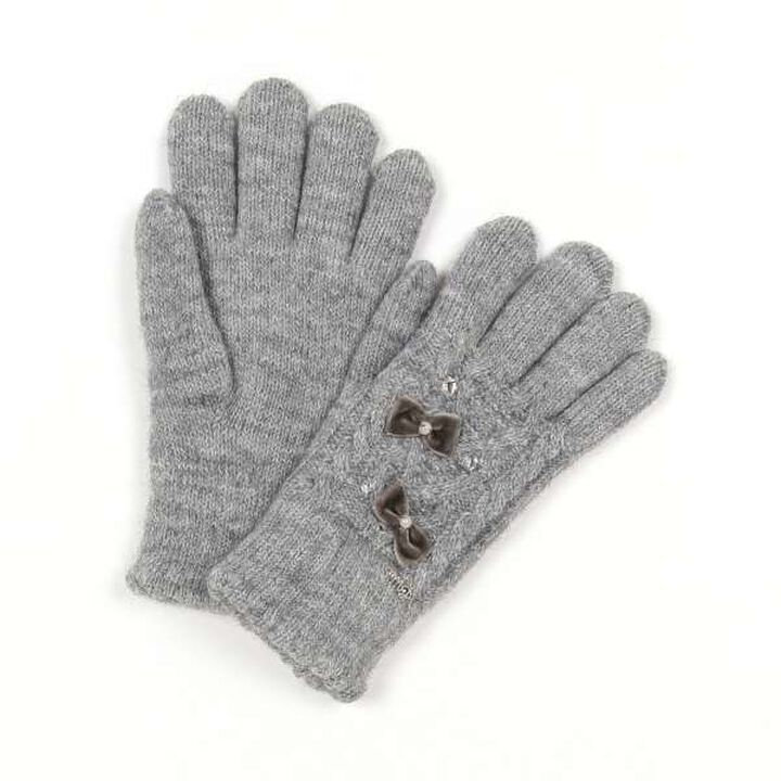 Reversible Fleece Ribbon Gloves,Light pink, medium image number 9