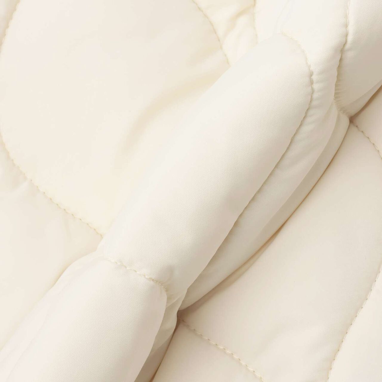 Big Puff Quilted Bomber Jacket,Ivory, large image number 8