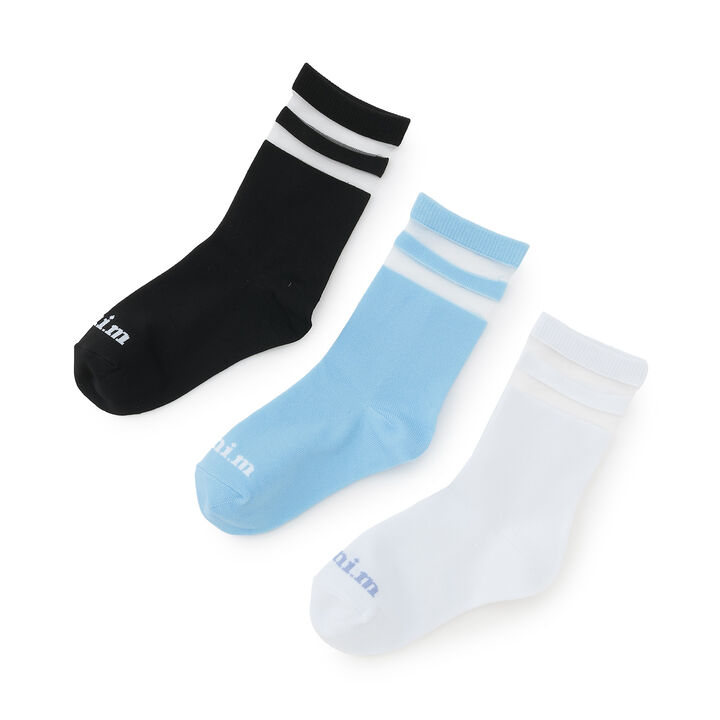 Sheer Line Socks,Off white, medium image number 3