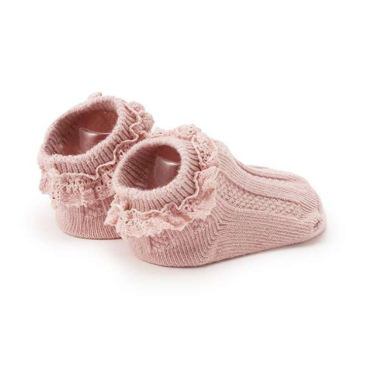 Lace Cup Socks,Blue gray, medium image number 1