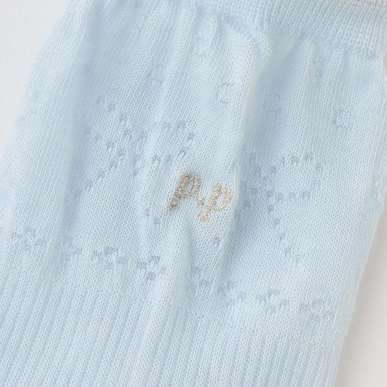 Lace Pattern Crew Socks,Off white, large image number 2