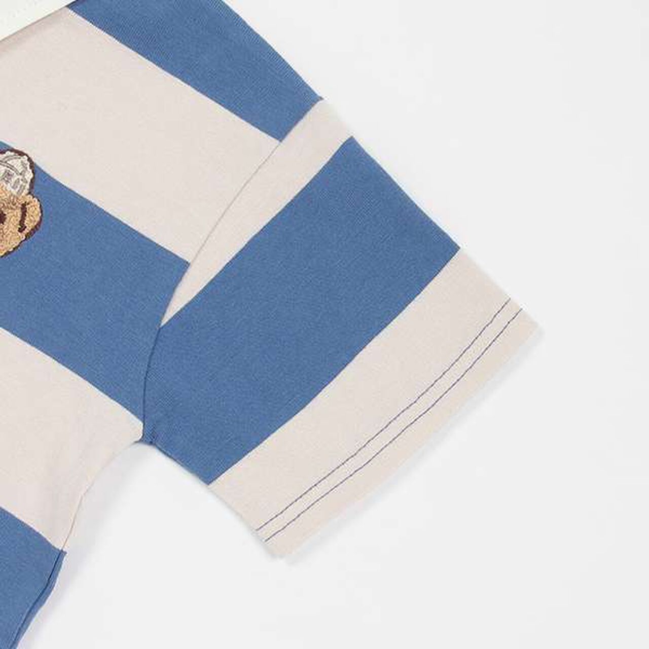 [Link] Wide Stripe Rugby Shirt (Kids),Moderate blue, large image number 11