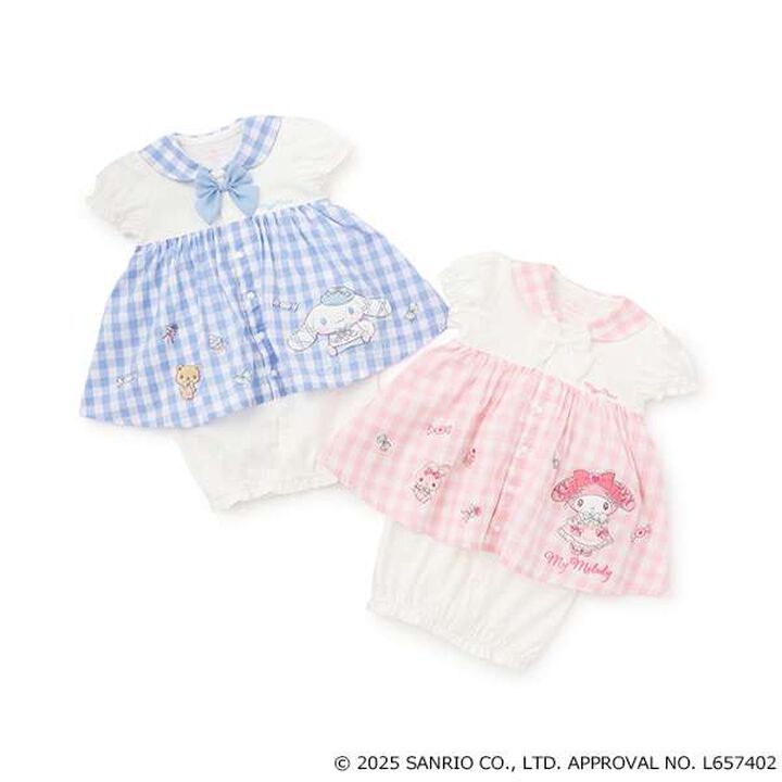 [My Melody & Cinnamoroll] Sailor Short-Sleeve 2 Way All-in-One,Pink, medium image number 5