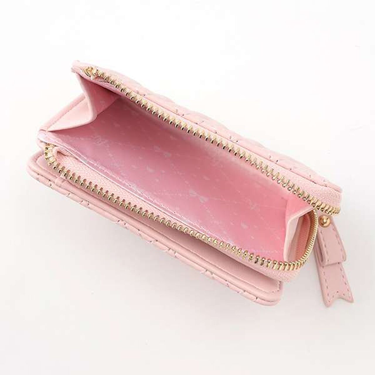 Heart Quilt Frill Wallet,Light pink, large image number 7