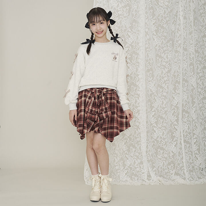 Knot Shirt Style Skirt with Shorts,Black, medium image number 1