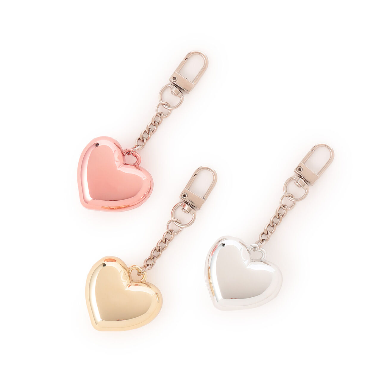 Heart-Shaped Cosmetic Keychain,Silver, large image number 2