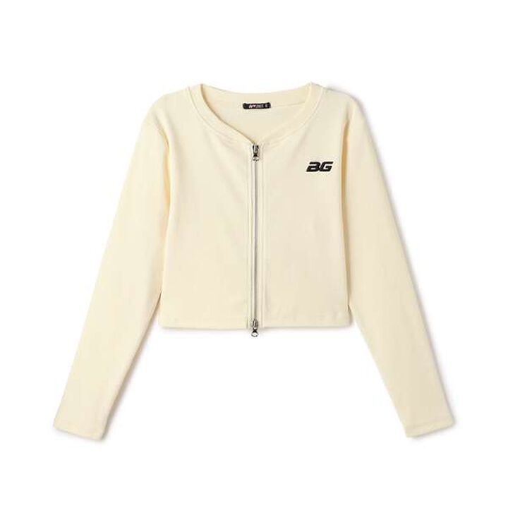 W Zip Tereko Cardigan,Off white, medium image number 4