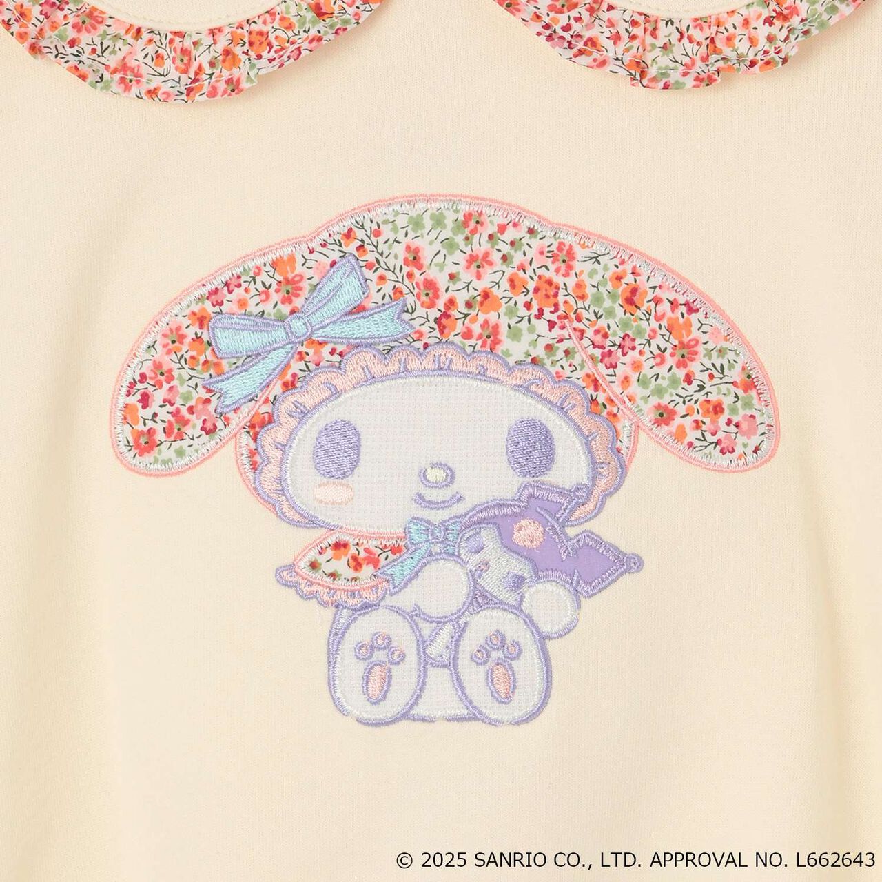 My Melody Liberty Fabric Appliqu&eacute; Sweatshirt,Pearl white, large image number 4
