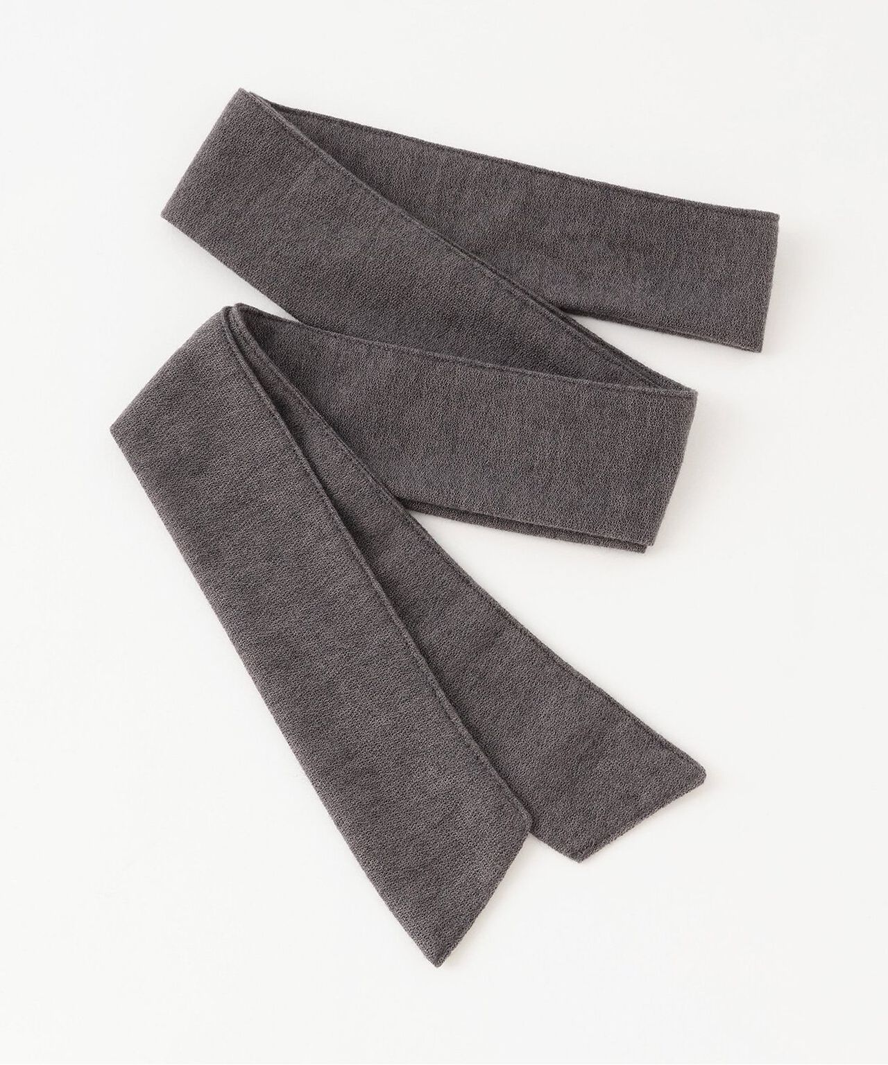 Tie-Detail Gathered Off-Shoulder Cut and Sew Top,Gray, large image number 9