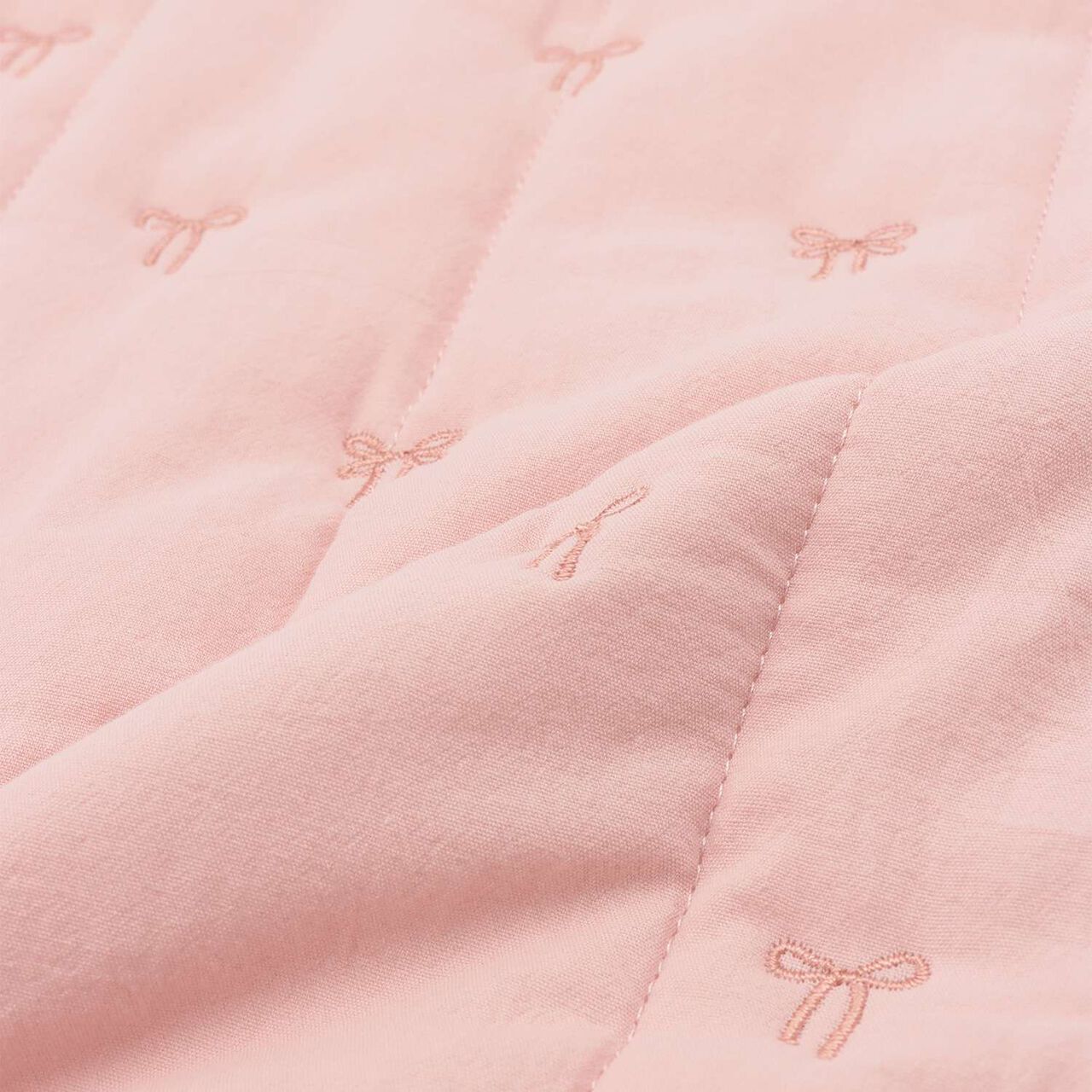 Quilted Embroidery Mattress Pad,Ivory, large image number 3