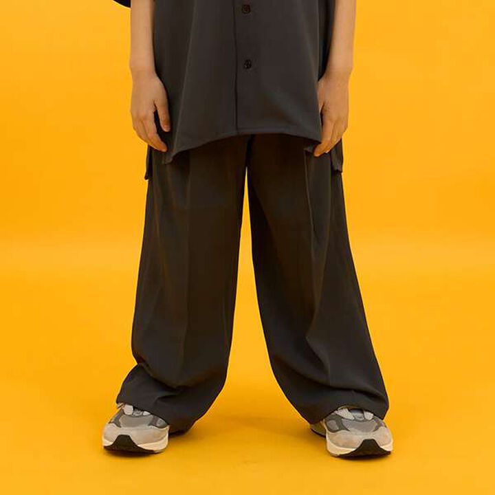 [SKIT0LY] [Set Up Compatible] Melty Tuck Long Pants,Charcoal gray, medium image number 0