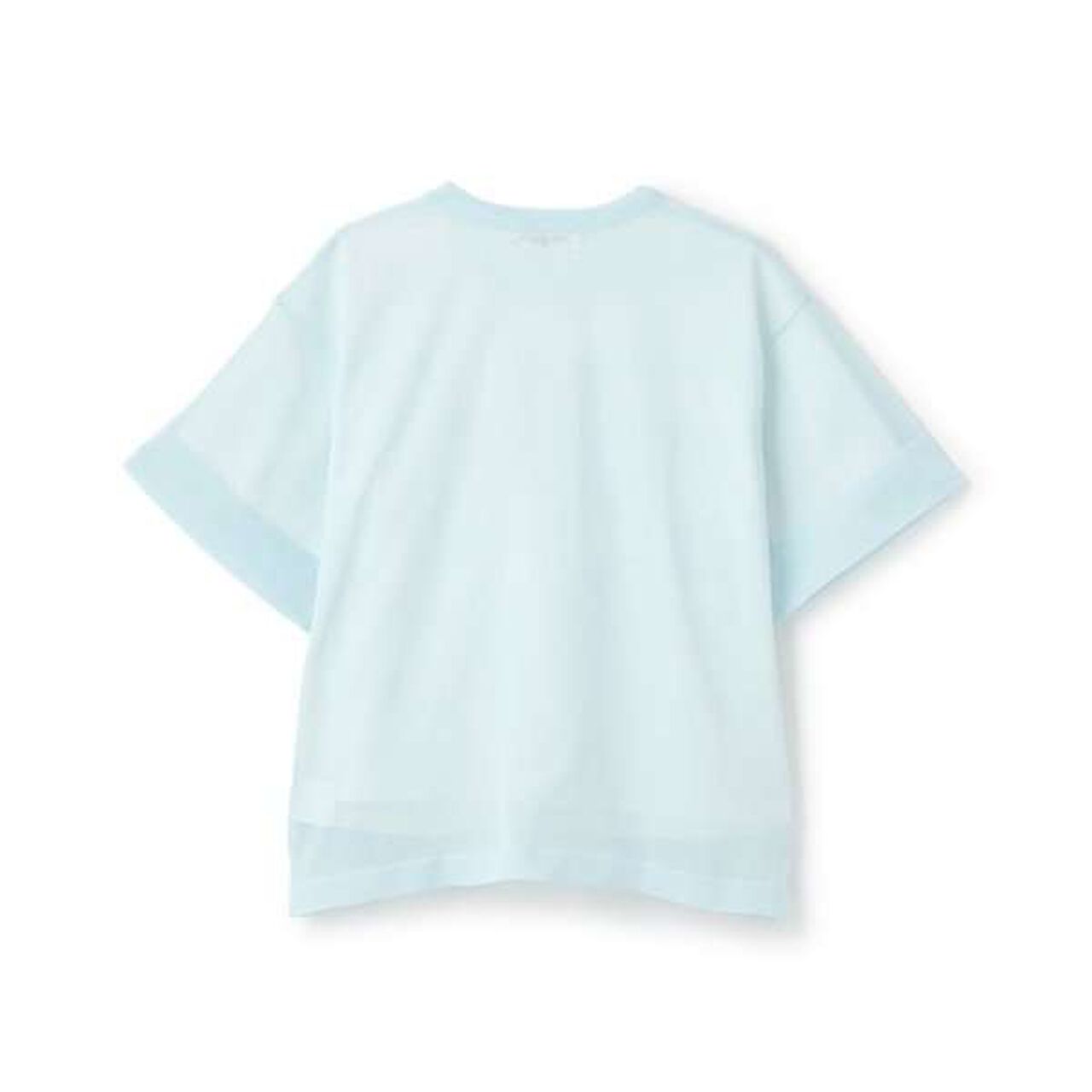 Sheer Knitwear T-Shirt Set,Light blue, large image number 12