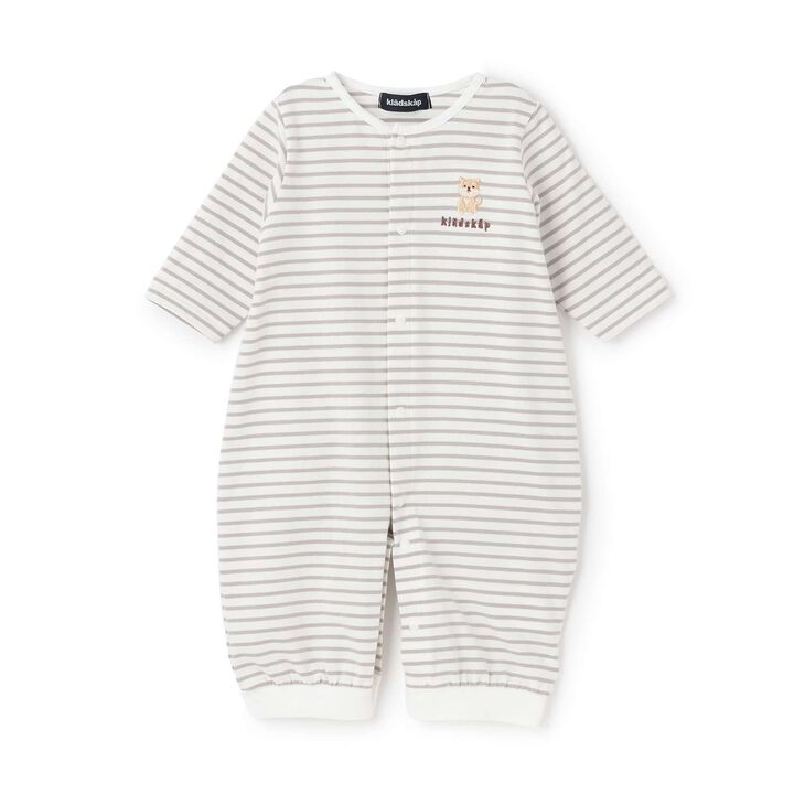 Animal Stripe 2-Way Romper,Yellow green, medium image number 5