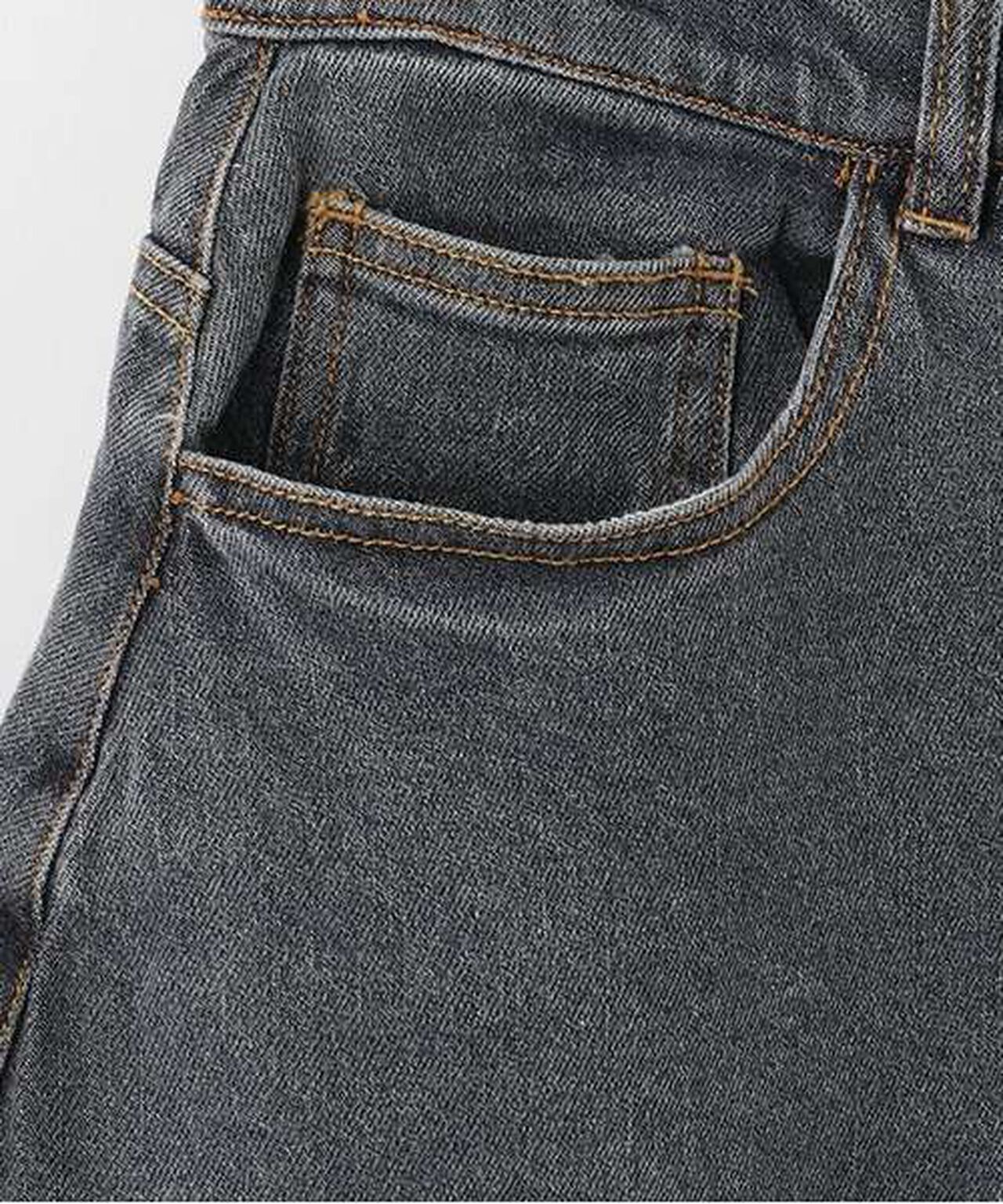 Denim Long Skirt,Gray, large image number 2